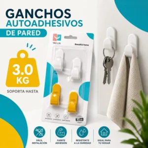 Ganchos Adhesivos De Pared forma “J”