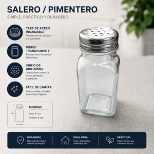Salero / Pimentero De Vidrio