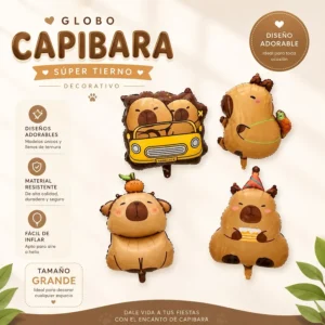 Globo capibara decorativo