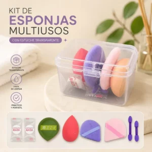Kit De Esponjas Multiuso + Estuche