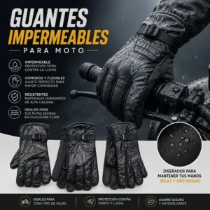 Guantes impermeables para moto