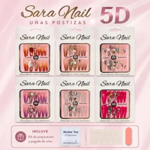Uñas postizas 5D Sara Nail M444
