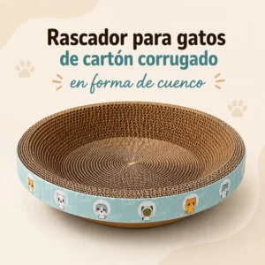 Rascador de Cartón Corrugado para Gatos en Forma de Cuenco
