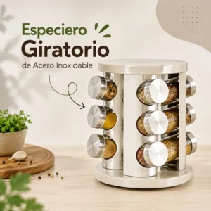 Especiero Giratorio de Acero Inoxidable