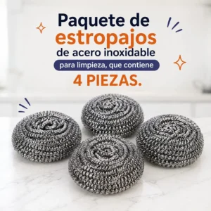 Estropajo de Acero Inoxidable x4