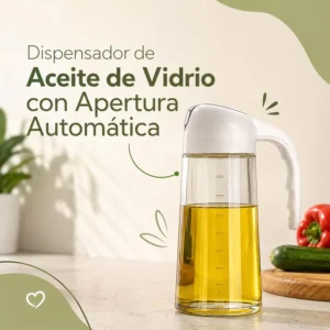 Dispensador de Aceite de Vidrio con Apertura Automática