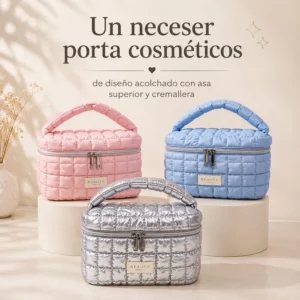 Neceser Porta Cosméticos Acolchado con Asa Beauty Makeup