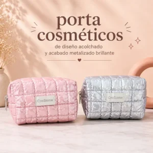 Porta Cosméticos Acolchado Metalizado CroSome