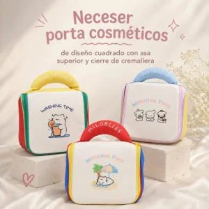 Neceser Porta Cosméticos Cuadrado con Asa Miloblisss