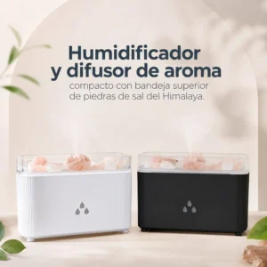 Humidificador y Difusor de Aroma con Piedras de Sal del Himalaya