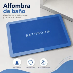 Alfombra de Baño Antideslizante Azul Rey