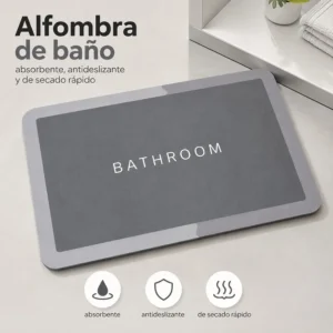 Alfombra de Baño Antideslizante Gris