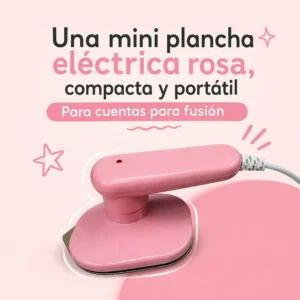 Mini Plancha Eléctrica Rosa para Fusión de Cuentas