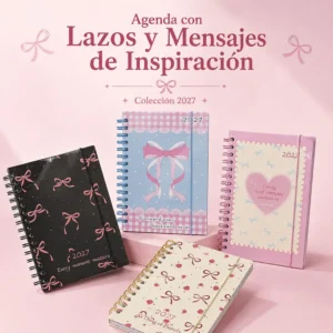 Agenda con Lazos y Mensajes de Inspiracion