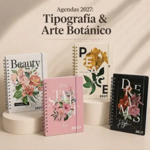 Agendas 2027 Tipografia y Arte Botanico