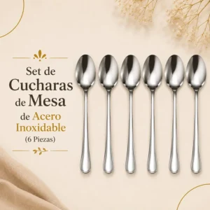 Set de Cucharas de Mesa de Acero Inoxidable (6 piezas)