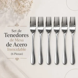 Set de Tenedores de Mesa de Acero Inoxidable (6 piezas)