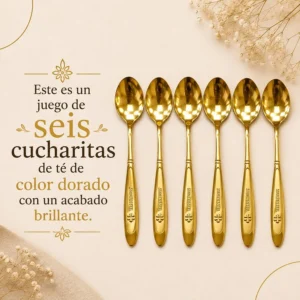 Set de Cucharitas de Té Doradas (6 piezas)