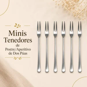 Minis Tenedores de Postre/Aperitivo de Dos Púas