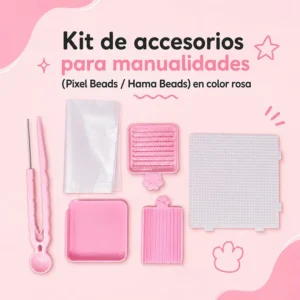 Kit de Accesorios para Manualidades Pixel Beads Rosa