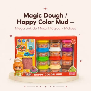 Magic Dough Happy Color Mud Mega Set Masa Magica y Moldes