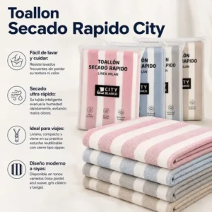 Toallon Secado Rapido City