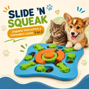 Slide Squeak (juguete interactivo y comedero)