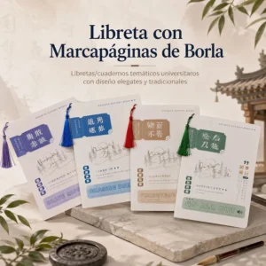 Libreta marcapáginas borla - frases motivadoras