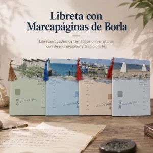 Libreta marcapáginas borla - poesía del viento