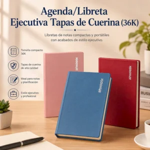 Agenda libreta ejecutiva tapa cuerina 36K