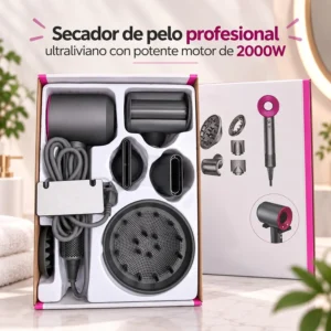 Secador de Pelo Profesional Ultraliviano 2000W con Accesorios