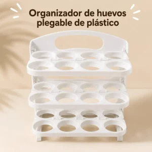 Organizador de Huevos Plegable de Plástico 3 Niveles