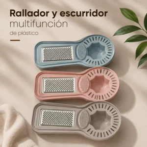 Rallador y Escurridor Multifunción de Plástico