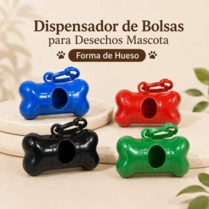 Dispensador de Bolsas para Desechos de Mascota Forma de Hueso