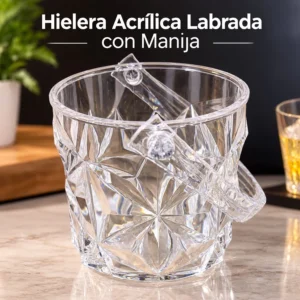 Hielera Acrílica Labrada con Manija