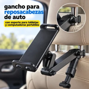 Gancho para Reposacabezas de Auto con Soporte para Tabletas