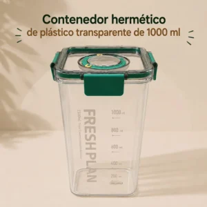 Contenedor Hermético de Plástico Transparente 1300ml