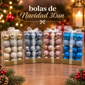 Set de Bolas de Navidad Merry Christmas 30 Unidades