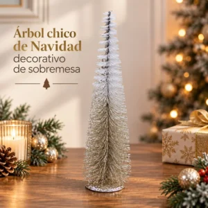 Árbol de Navidad Chico Decorativo de Sobremesa Estilo Cepillo