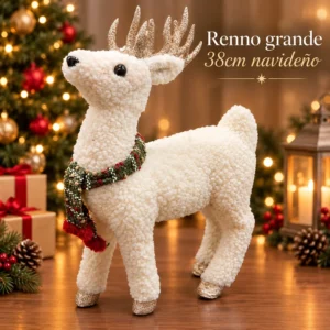 Reno Navideño Decorativo Grande 38cm con Bufanda
