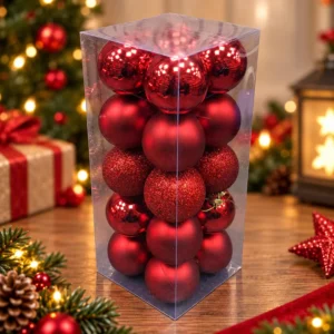 Set de Esferas Navideñas Rojas