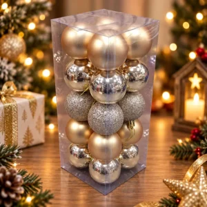 Set de Esferas Navideñas Doradas