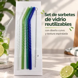 Set de Sorbetes de Vidrio Curvo Textura Espiralada