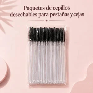 Paquete de Cepillos Desechables para Pestañas y Cejas