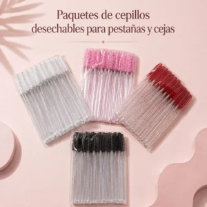Paquete de Cepillos Desechables para Pestañas y Cejas