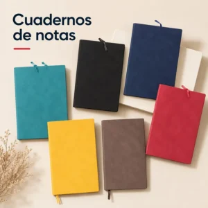 Cuaderno de Notas Tapa de Cuero con Cinta Separadora
