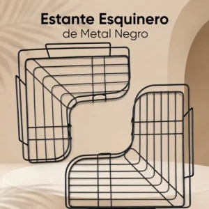 Estante Esquinero de Metal Negro