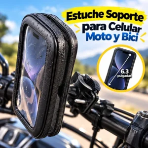 Estuche Soporte para Celular Moto y Bici Resistente al Agua