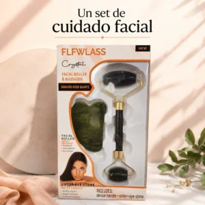 Set de Cuidado Facial Roller y Piedra Gua Sha de Cuarzo