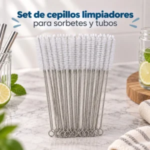 Set de Cepillos Limpiadores para Sorbetes y Tubos